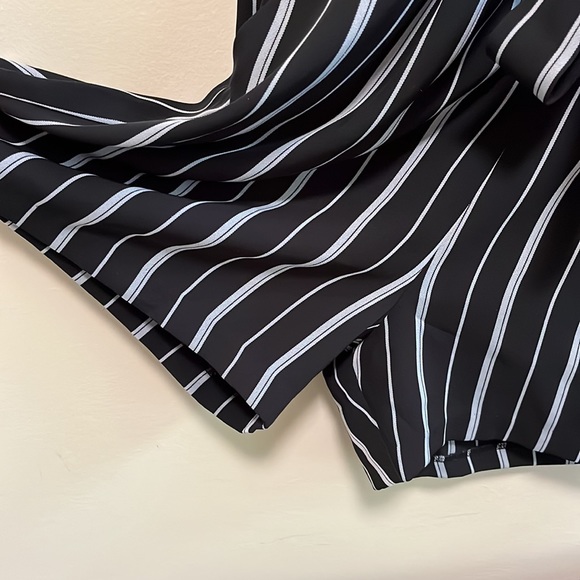 Banana Republic Factory Tailored Black and White Stripe Romper - Picture 5 of 15